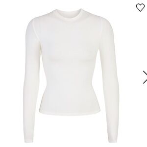 Skims Cotton Jersey Long Sleeve T Shirt - Color Marble. Size L